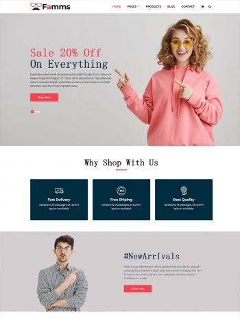 购物网站模板html5，服装购物商城模板
