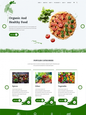 农产品网页设计模板，绿色的农产品商城网页源码