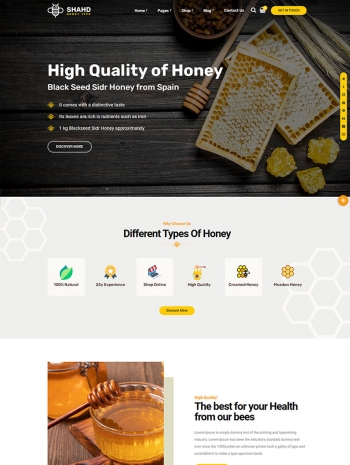 蜂蜜销售网站html页面设计，优质的蜜蜂养殖场公司简介模板