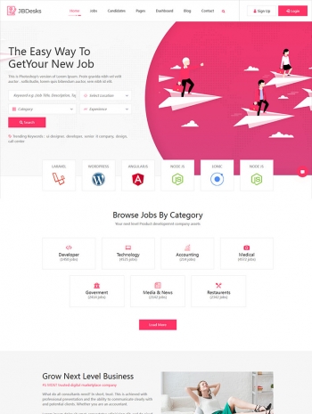 找工作招聘平台html5模板