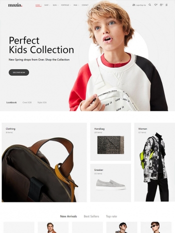 轻量级的服装销售电子商务HTML5模板