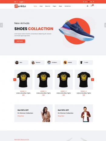 多用途的生活类电商HTML5