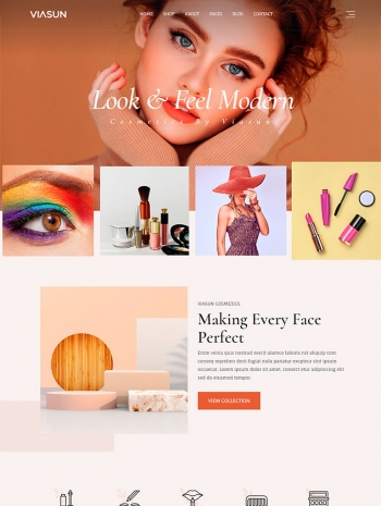 品牌化妆品商店网站html5模板