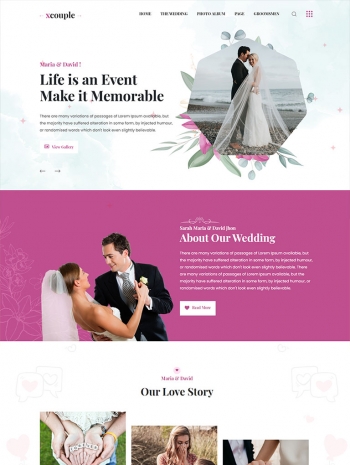婚礼图片相册展示HTML5模板