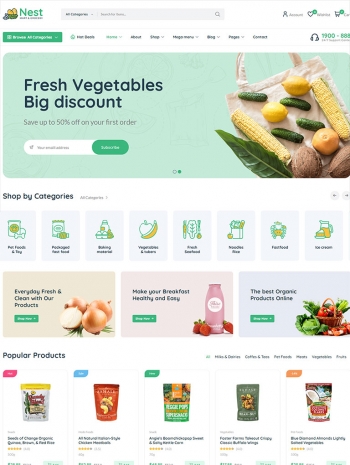 多用途的生鲜水果超市电商HTML5模板