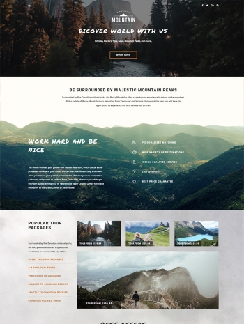 现代旅游服务公司html5网站首页模板