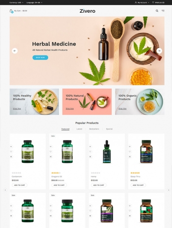 小清新风格html5保健品商城模板