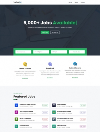 招聘网站模板html5，响应式求职招聘网站设计