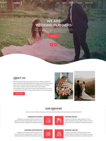 婚礼策划网页html5，婚庆公司网站模板