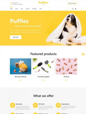 宠物网站页面设计代码，高质量的宠物用品商城