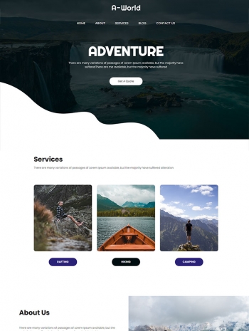 旅游网站模板，优质的旅游网站设计模板html5
