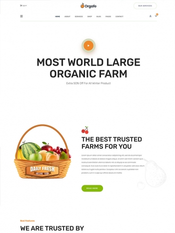 绿色食品网站模板，生态有机食品商城模板html5