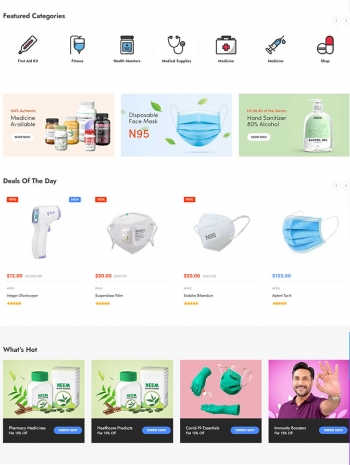 医药商城网站源码，干净的医药商品电子商务网页模板