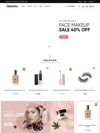 化妆品网页制作模板，精美的美妆类网页设计